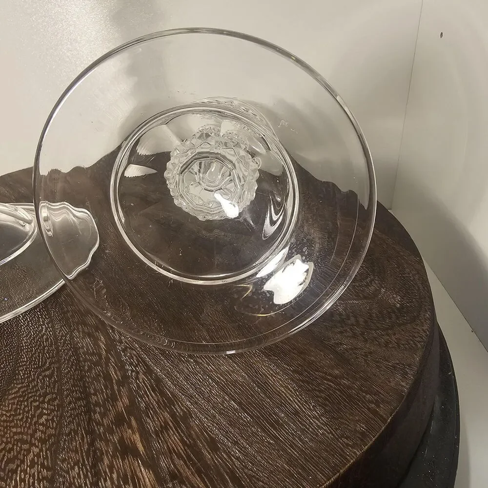 Vintage Diamond Point Candlesticks